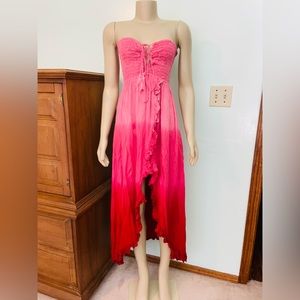 Tiare Hawaii Strapless High Low Dress